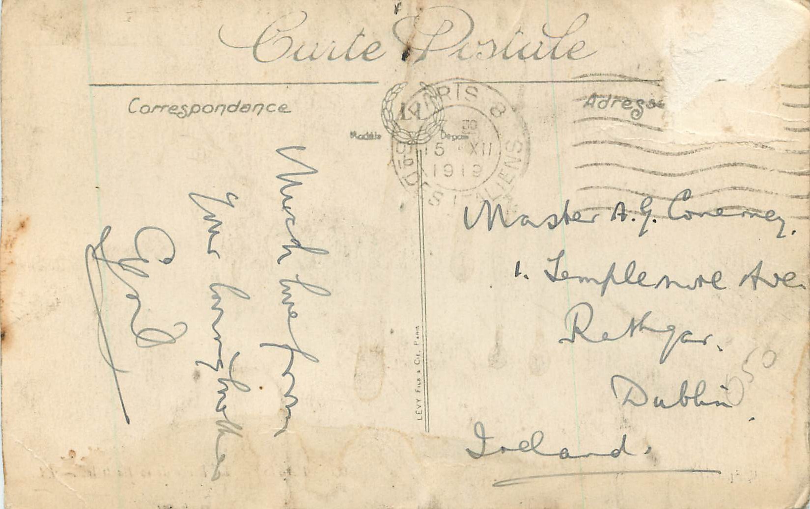 CPA Paris La Place de la Bastille LL — Rückseite