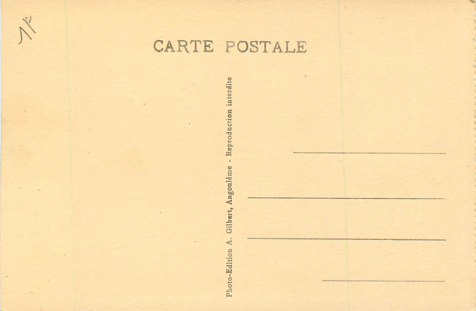 CPA Bordeaux Caisse d'Epargne — Verso