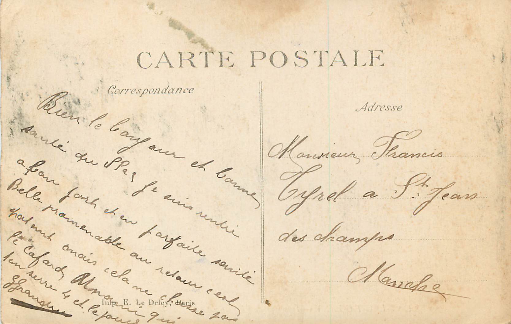 CPA Saint Leu Taverny Interieur de l'Eglise Caveau de la Famille Imperiale — Back