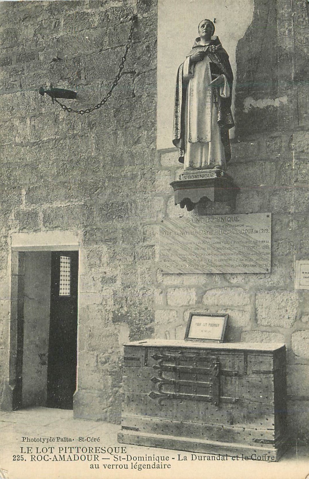CPA Le Lot Pittoresque Rocamadour St Dominique La Durandal et la Coffre au verrou Legendaire