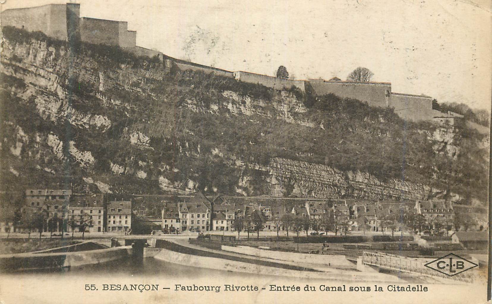 CPA Besancon Faubourg Rivotte Entree du Canal Sous la Citadelle