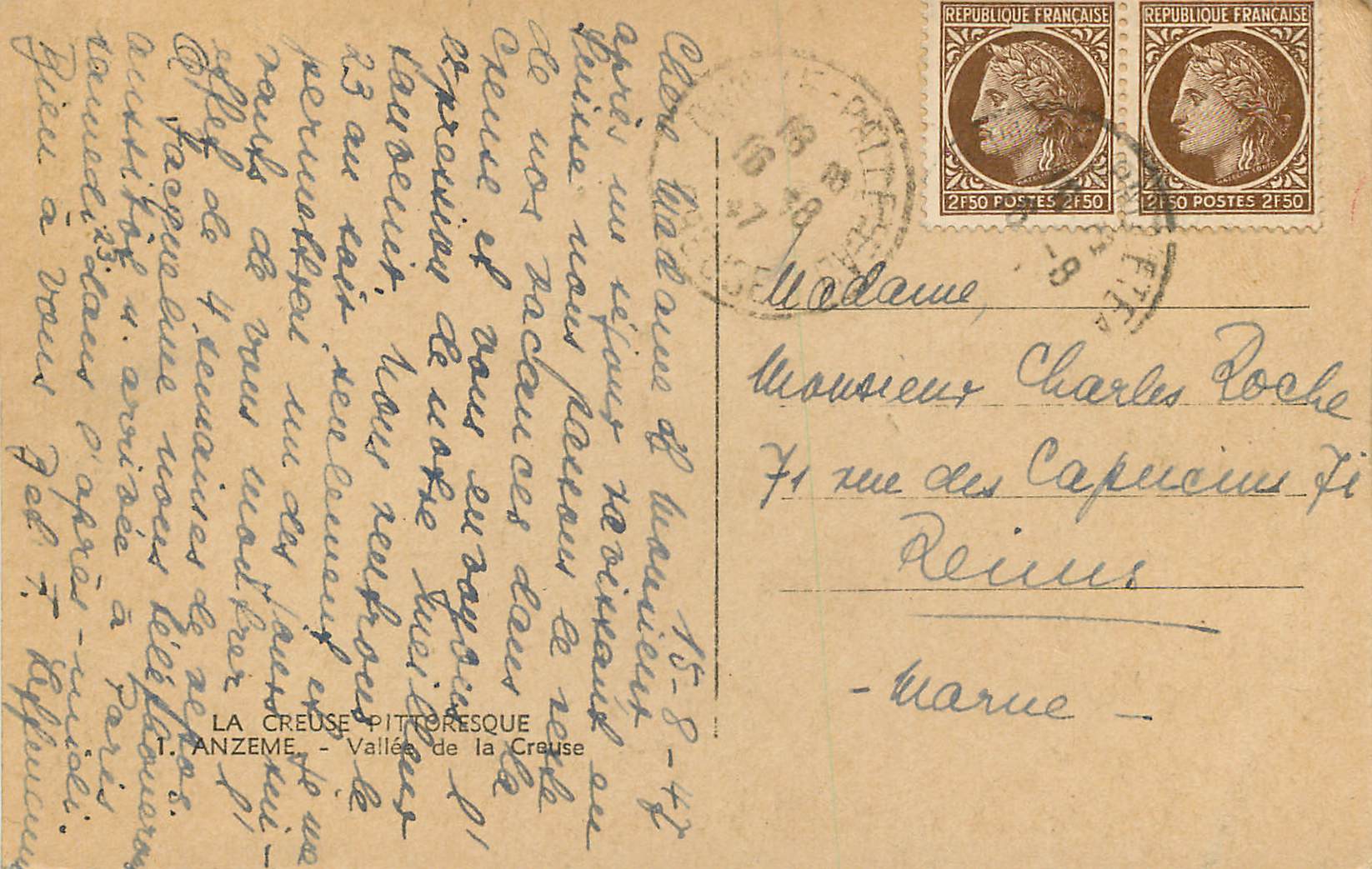 Valley of the Creuse — La Creuse pittoresque — MHA — Reverso