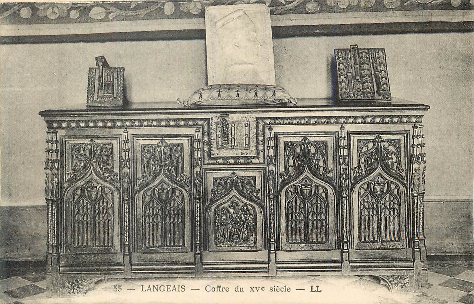 CPA Langeais Coffre du XVe Siecle LL