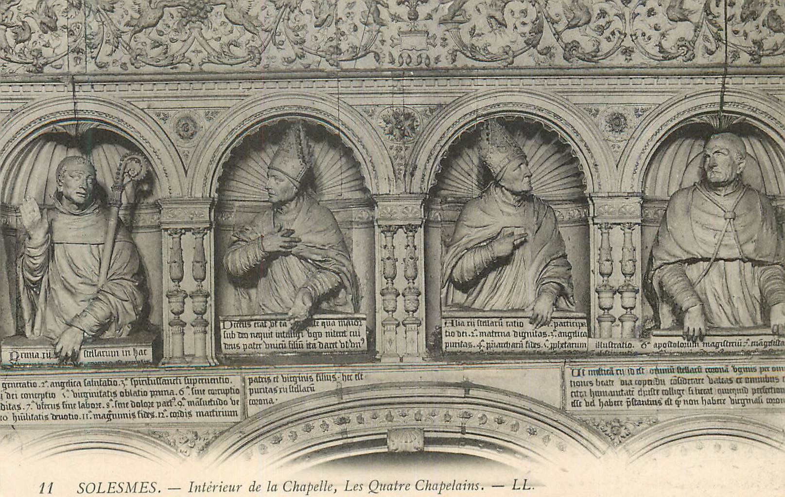CPA Solesmes Interieur de la Chapelle Les Quatre Chapelains LL
