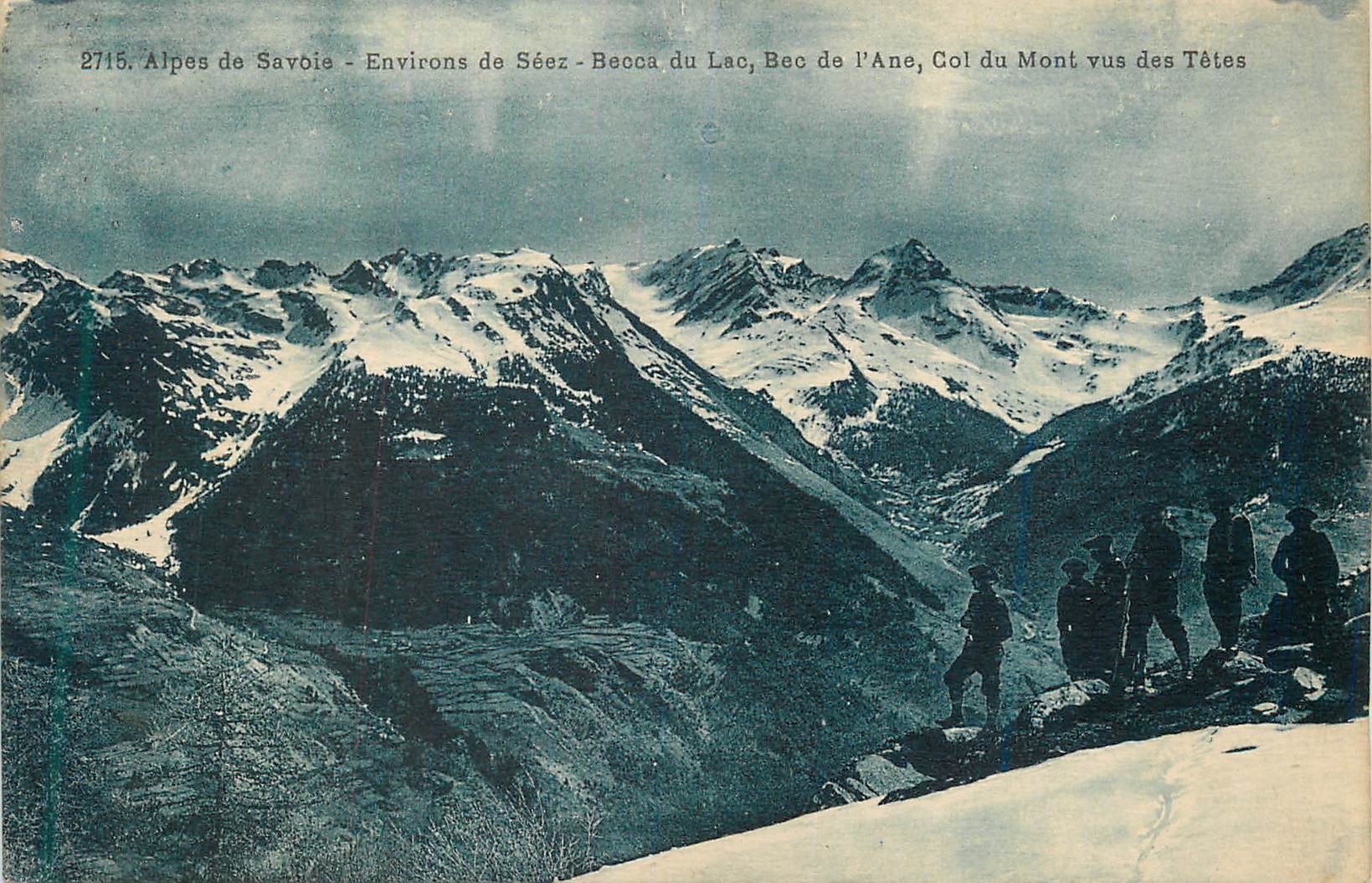 CPA Aples de Savoie Environs de Seez Beoca du Lac Bec de L'Ane Col du Mont Vus des Tetes