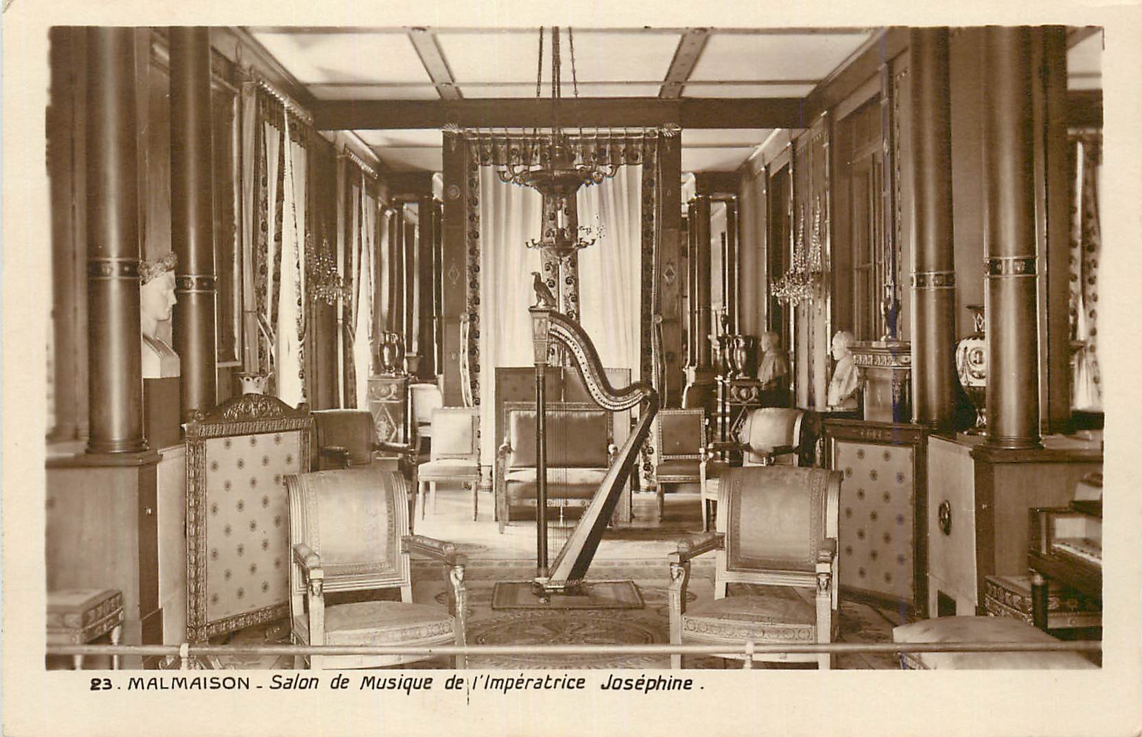 CPA Malmaison Salon de Musique de l'Imperatrice Josephine Napoleon 1er