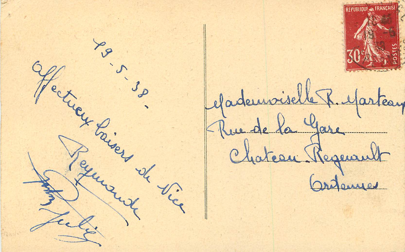 CPA Nice Jardin du Roi Albert 1er Le Palais de la Jetee — Rückseite