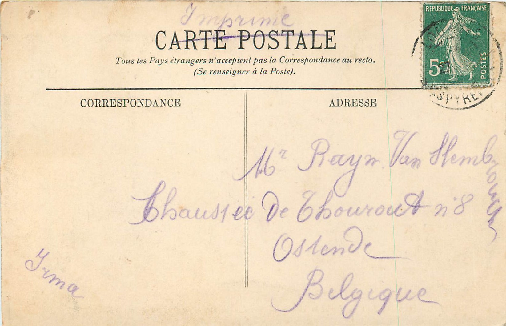 CPA Lourdes Le Calvaire et la Basilique LL — Verso