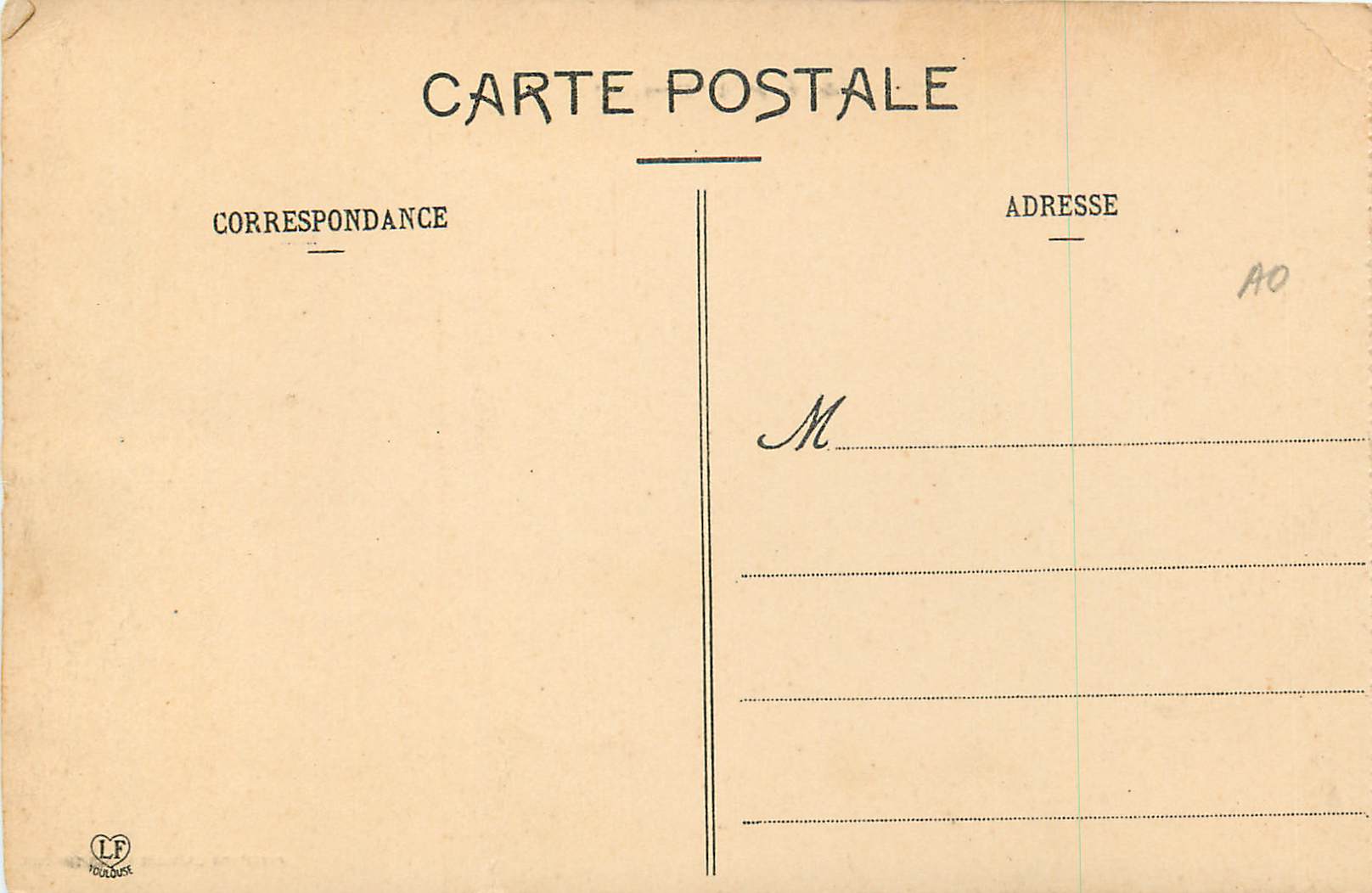 CPA Les Hautes Pyrenees Lourdes Le Calvaire 1ere Station — Rückseite