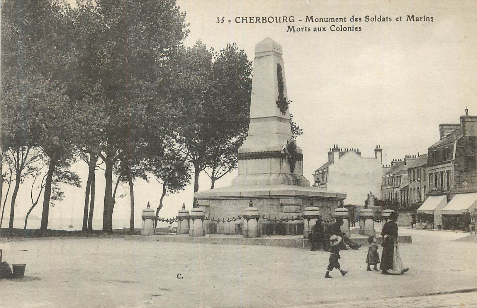 CPA Cherbourg Monument des Soldats et Marins Morts aux Colonies