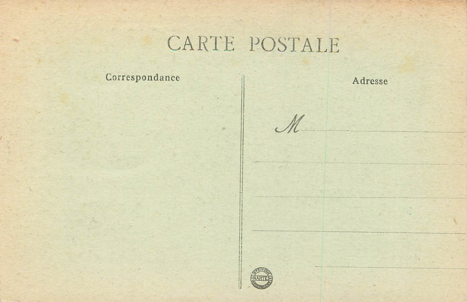 CPA Cherbourg Monument des Soldats et Marins Morts aux Colonies — Rückseite