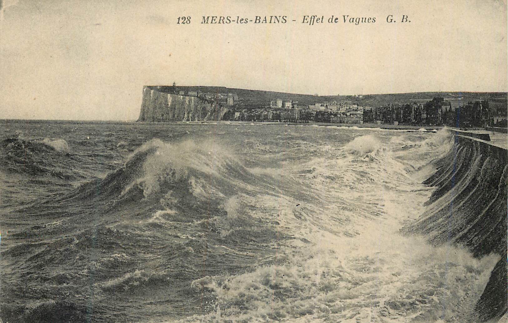 CPA Mers Les Bains Effet de Vagues