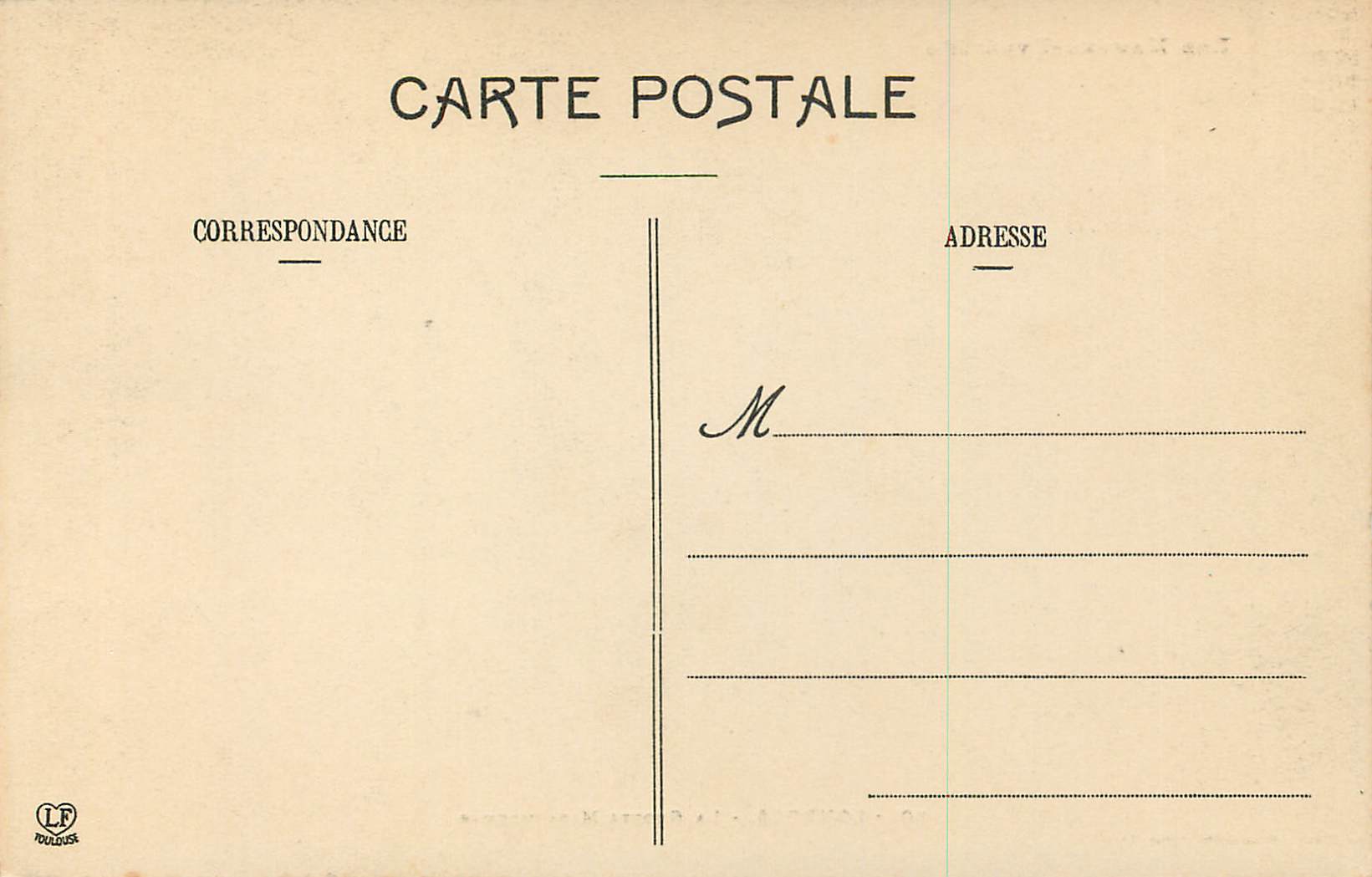 CPA Lourdes La Grotte Miraculeuse — Verso