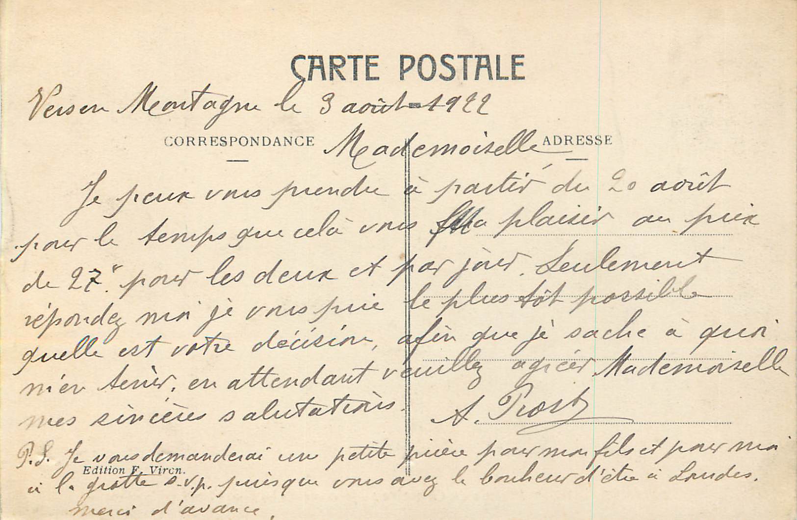 CPA Lourdes VIIIeme Station du Calvaire Jesus Console les Filles d'Israel qui le Suivent — Verso