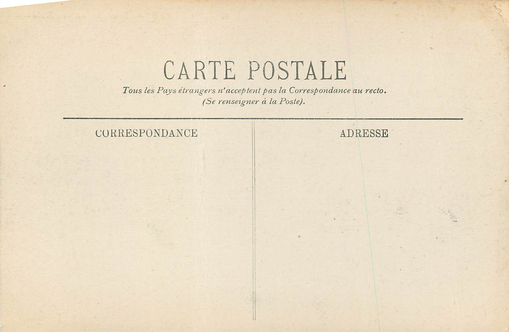 CPA Lourdes Benediction des Malades — Verso