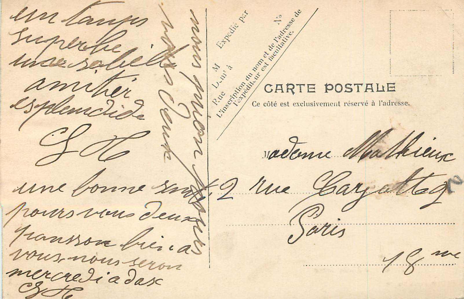 CPA Lourdes La Grotte Miraculeuse — Verso