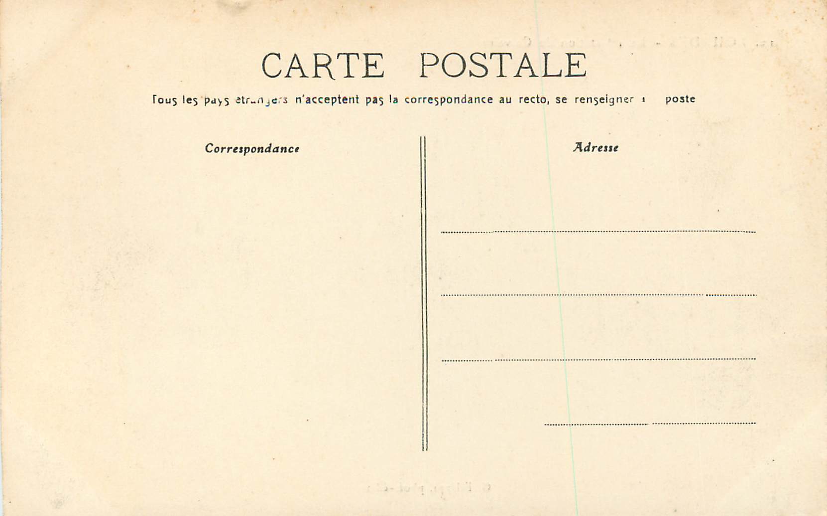 CPA Lourdes La Iere Station du Calvaire — Verso