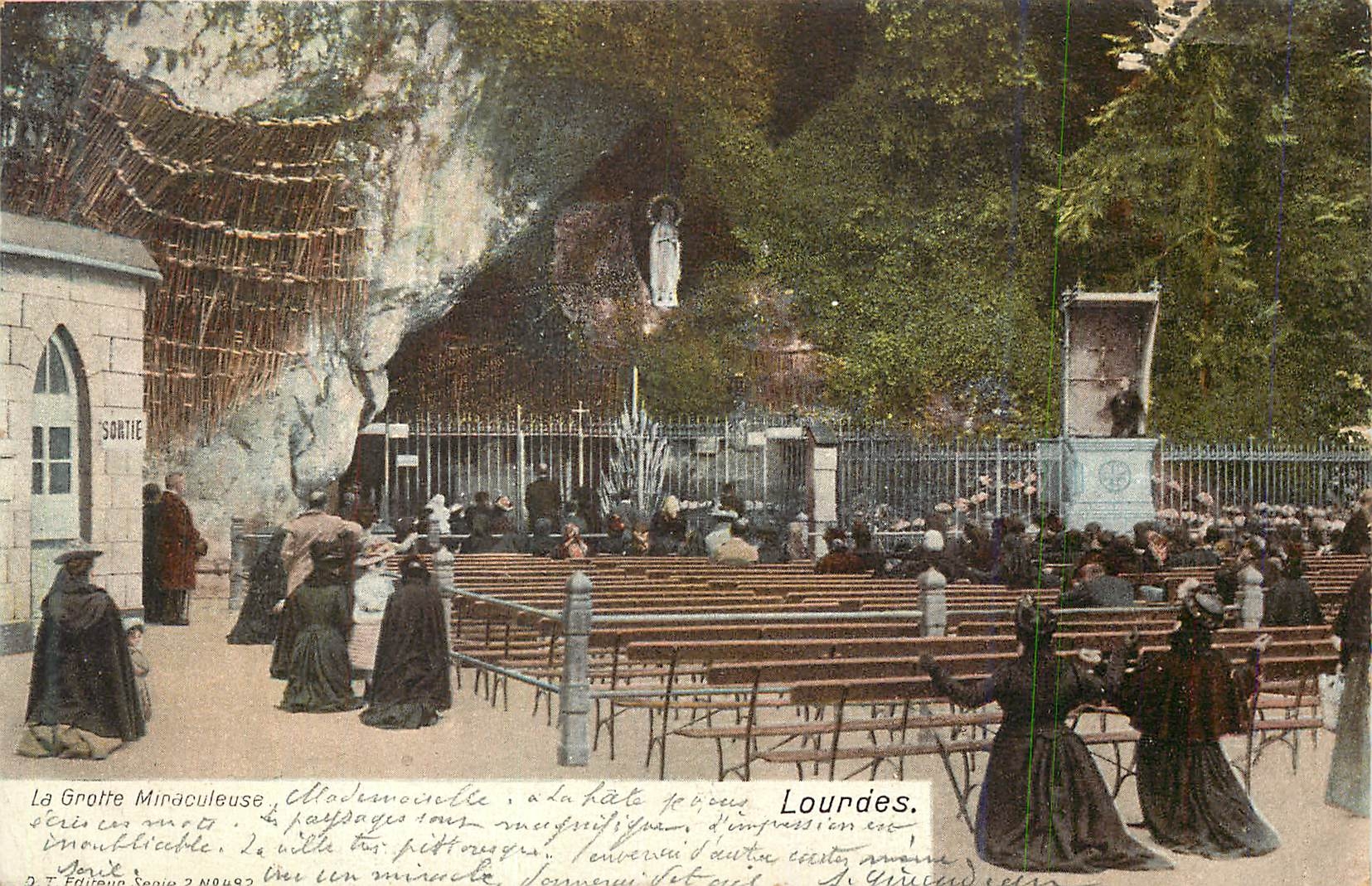 CPA Lourdes La Grotte Miraculeuse