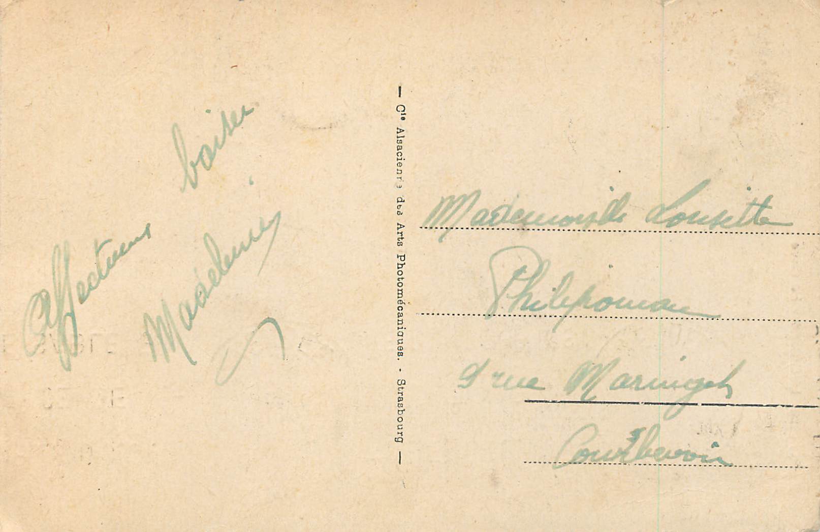 CPA Lourdes Le Gave — Rückseite