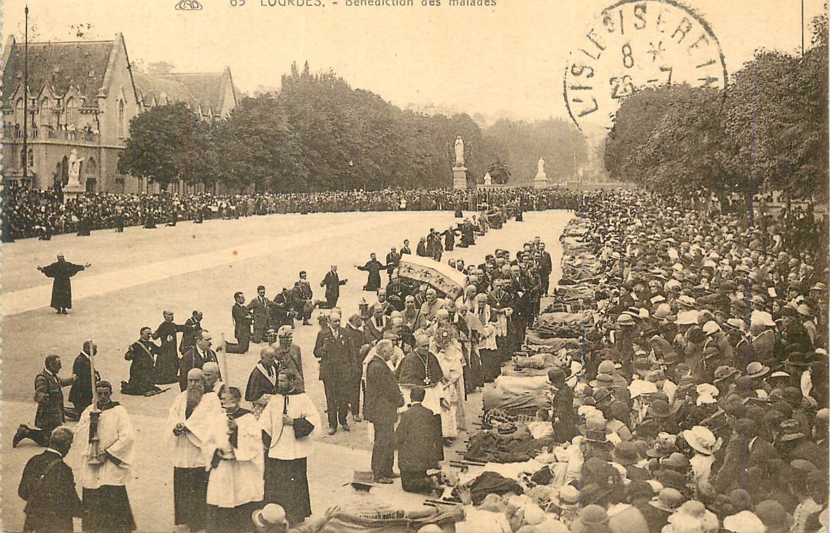 CPA Lourdes Benediction des Malades