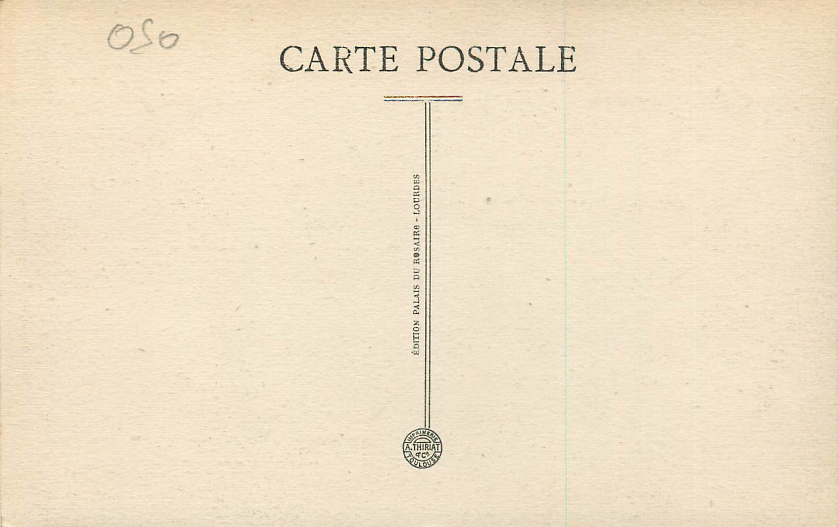 Lourdes — Les Robinets — Édition Palais du Rosaire — Verso