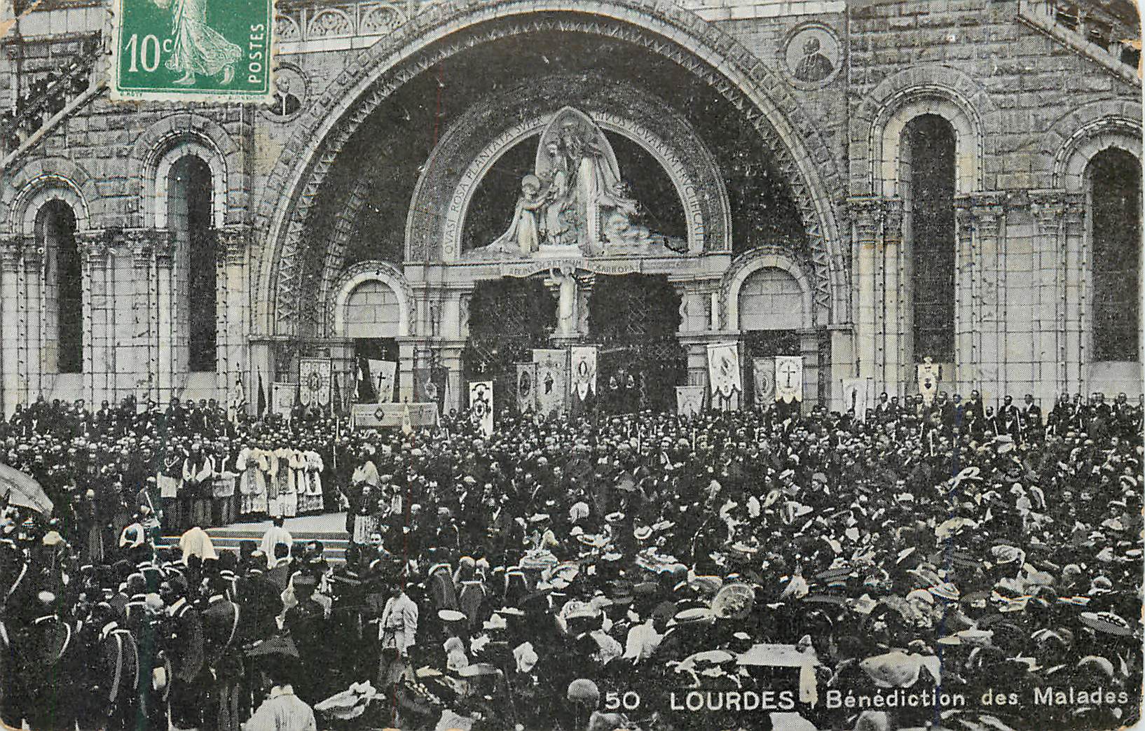 CPA Lourdes Benediction des Malades