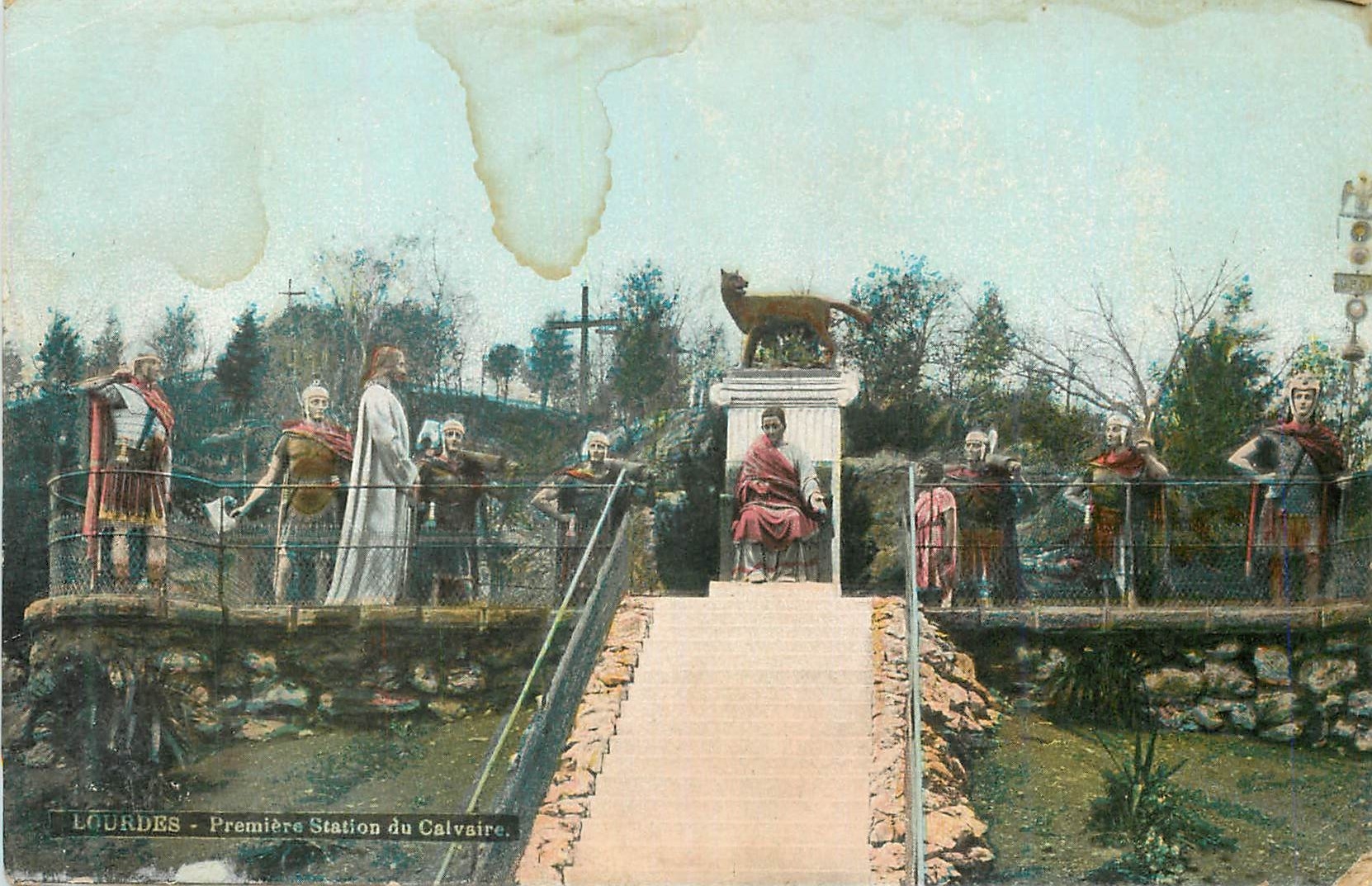 CPA Lourdes Premiere Station du Calvaire