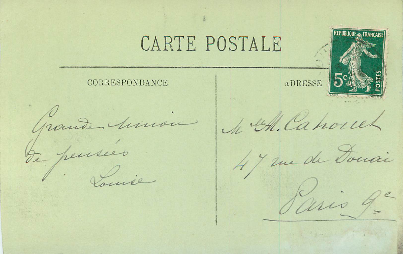 CPA Lourdes La Vierge Couronnee — Verso