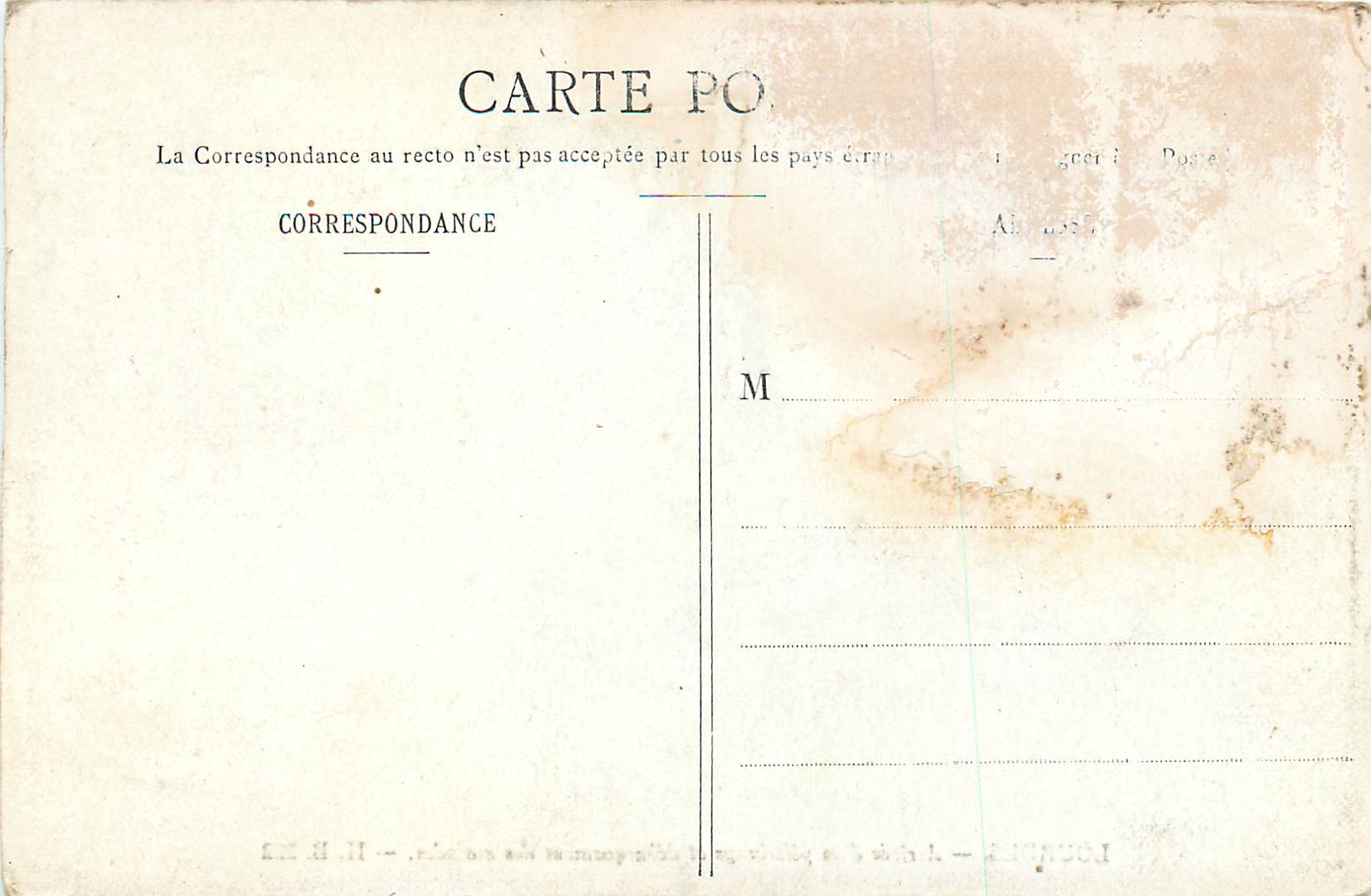 CPA Lourdes Arrivee d'un Pelerinage et Debarquement des Malades — Verso