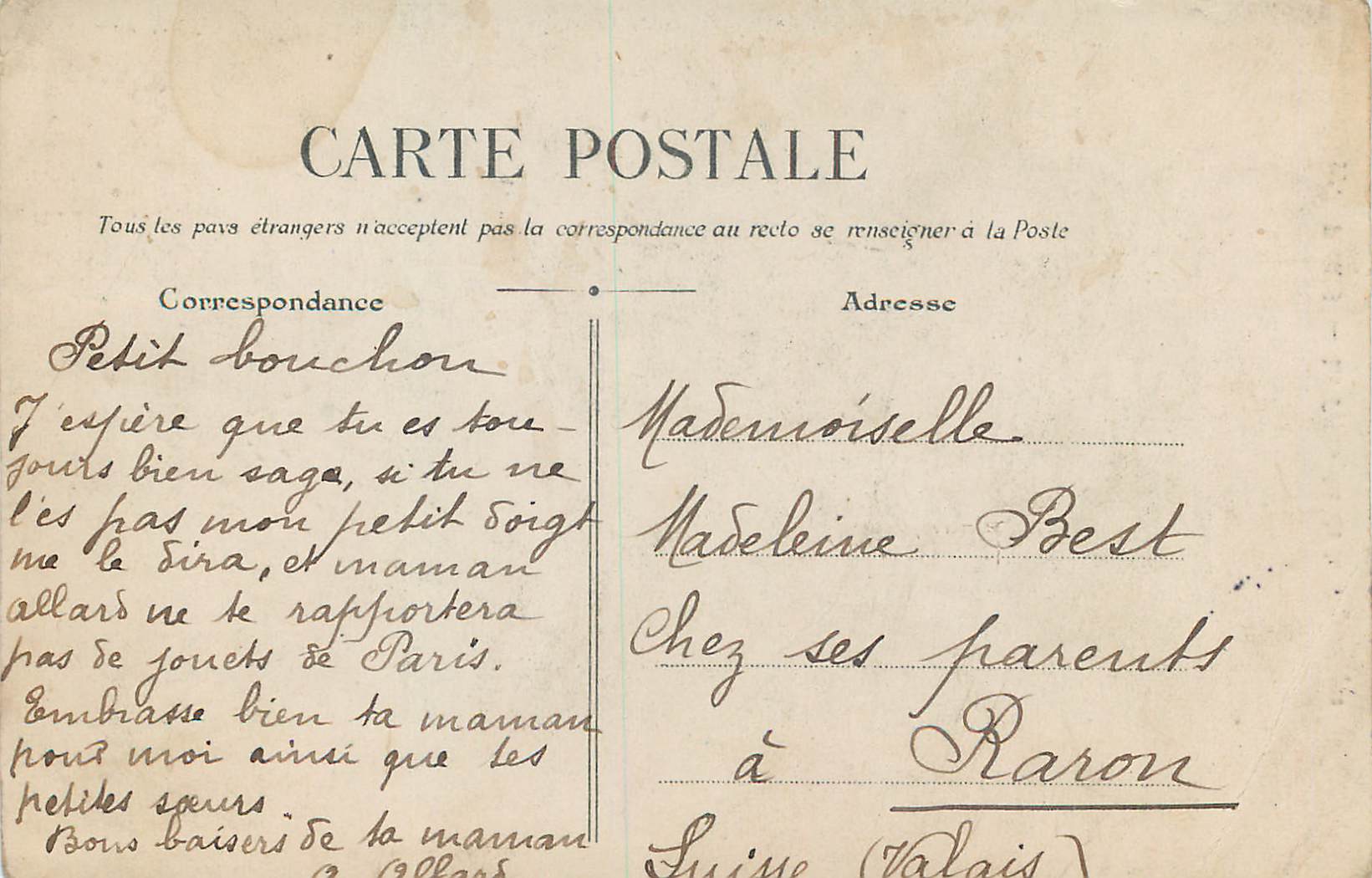 CPA Paris Le Triomphe de la Republique Lion — Rückseite