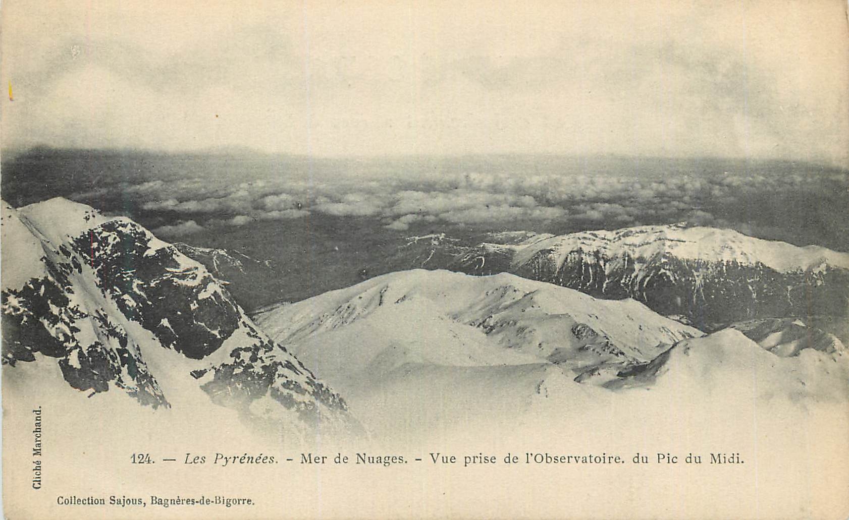 CPA Les Pyrenees Mer de Nuages Vue Prise de l'Observatoire du Pic du Midi