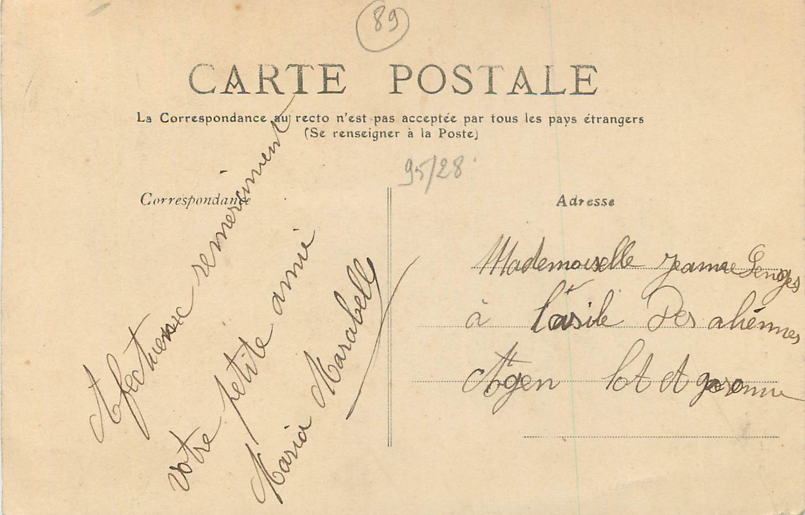 CPA Villeneuve sur Yonne Eglise N D (XIIIe Siecle) — Back