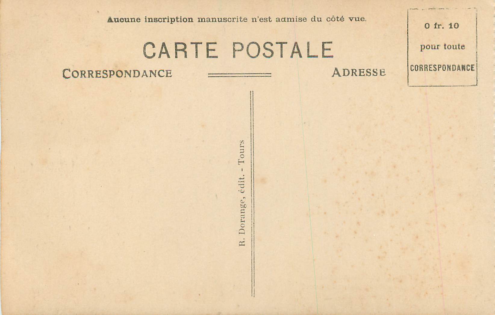 CPA Loches (I et L) CHateau Royal (Mon His) Le Tombeau d'Agnes Sorel Erige a uXVe Siecle Releve en 1809 — Rückseite
