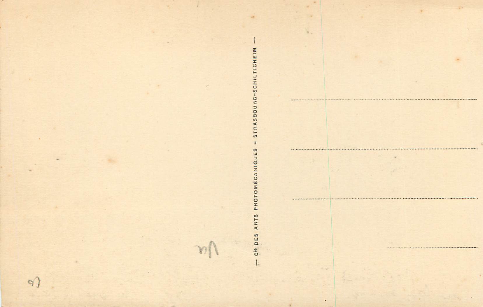 Les cigognes en Alsace — Strasbourg — n° 102 — Rückseite