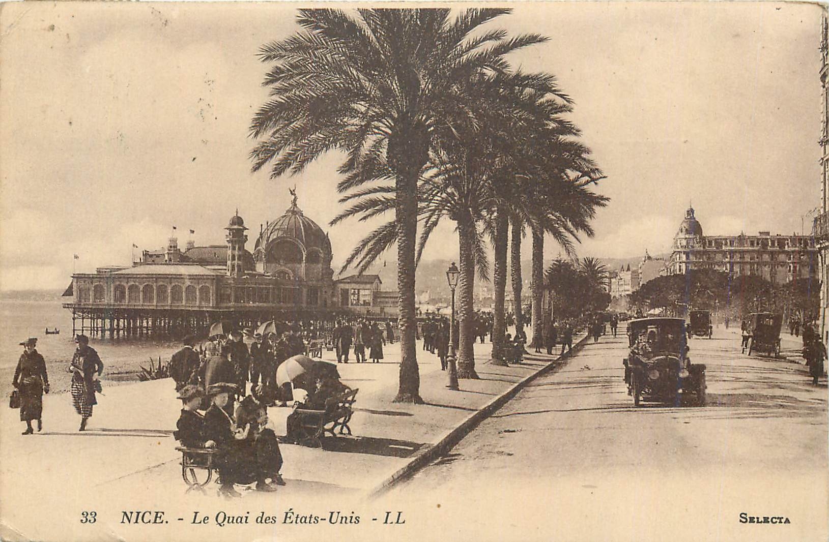 CPA Nice Le Quai des Etats-Unis Automobile