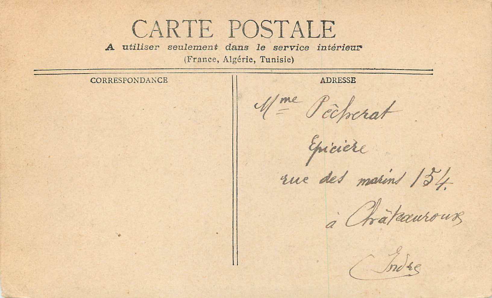 CPA Nice le Port — Rückseite