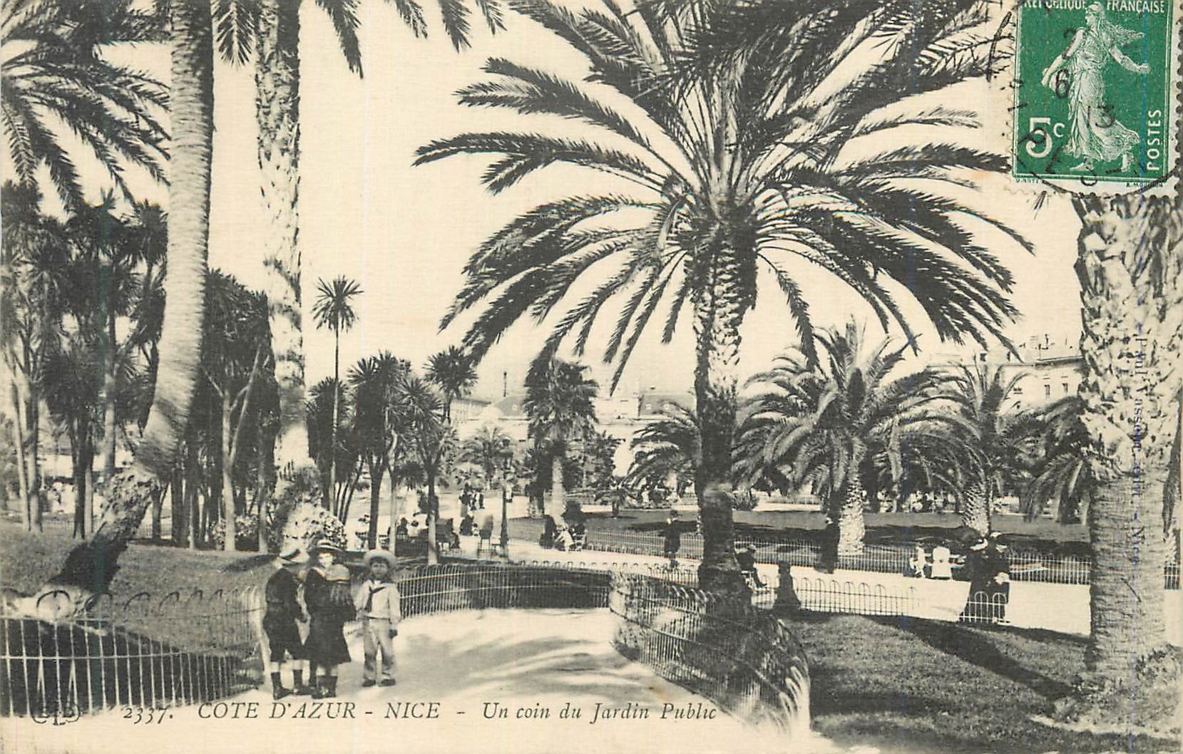 CPA Cote d'Azur Nice Un coin du Jardin Public