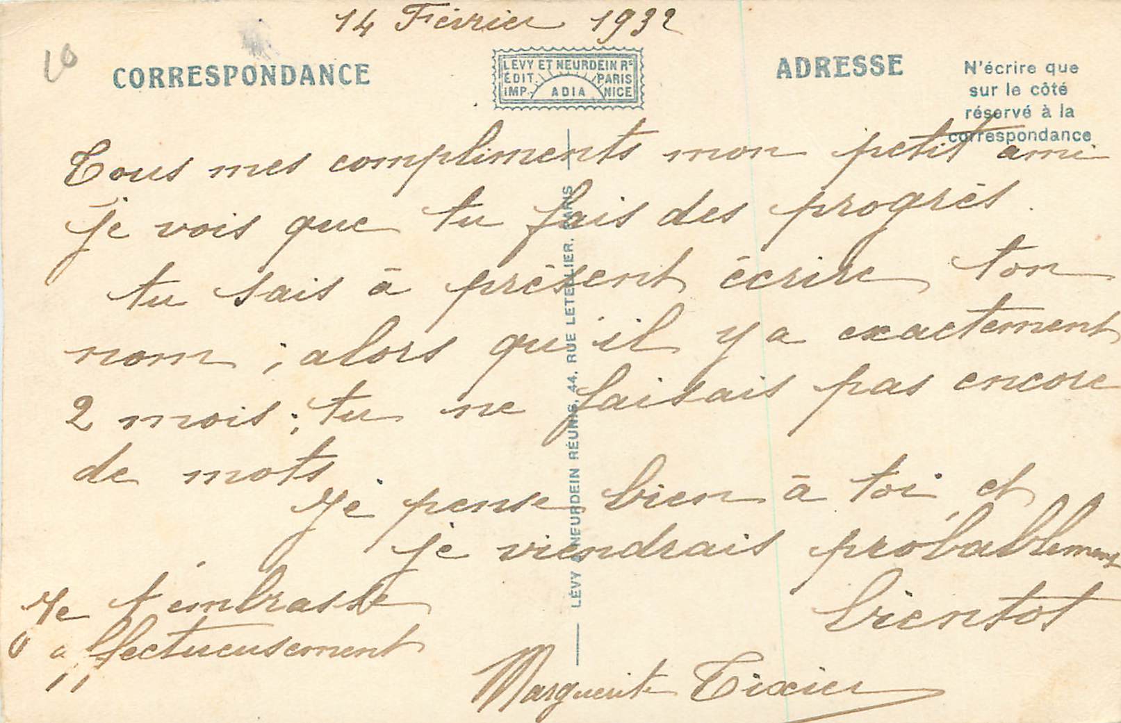 CPA Nice Le Jardin Public et la Jetee Promenade — Rückseite