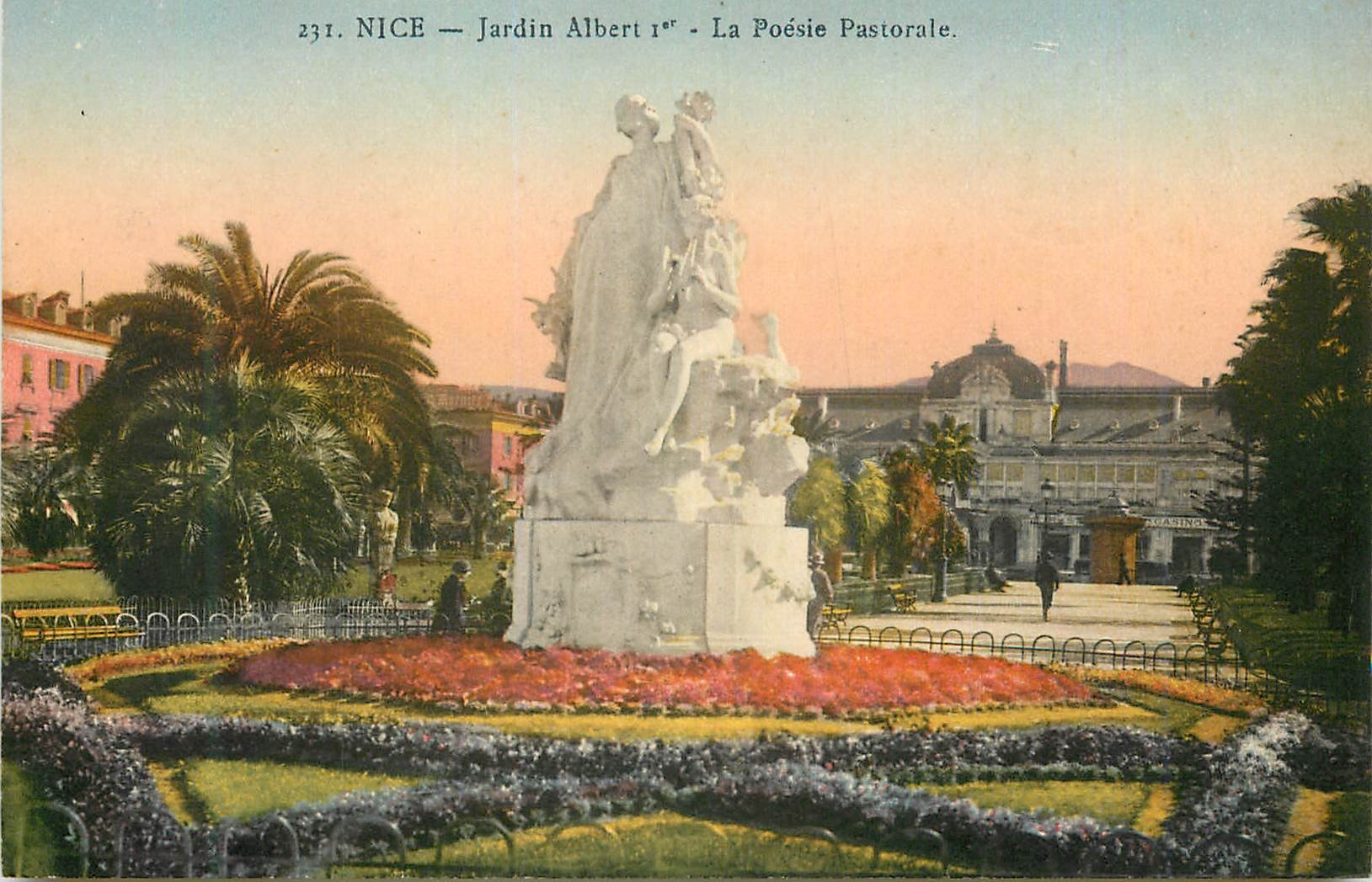 CPA Nice Jardin Albert Ier La Poesie Pastorale