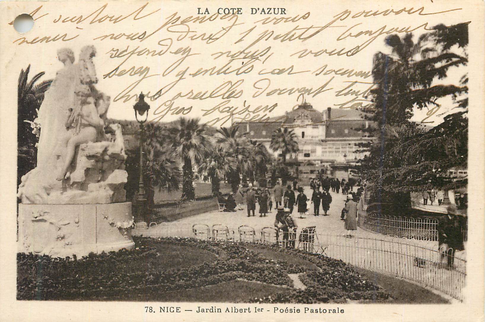CPA La Cote d'Azur Nice Jardin Albert Ier Poesie Pastorale