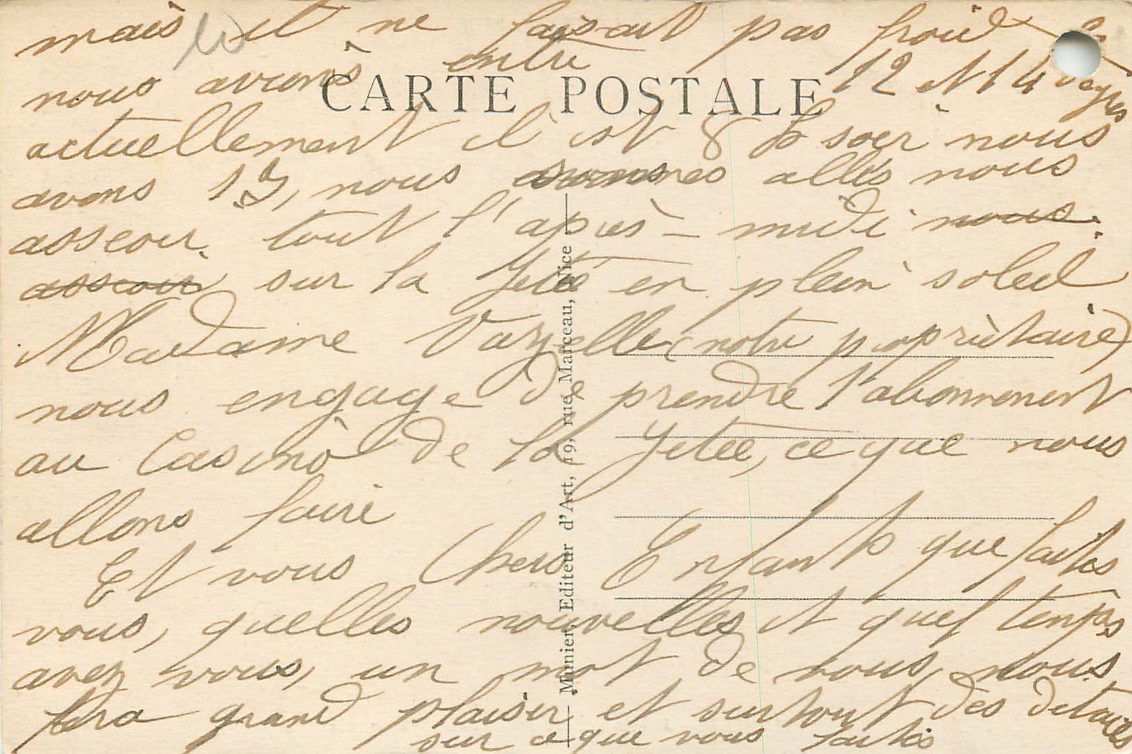 CPA La Cote d'Azur Nice Jardin Albert Ier Poesie Pastorale — Rückseite