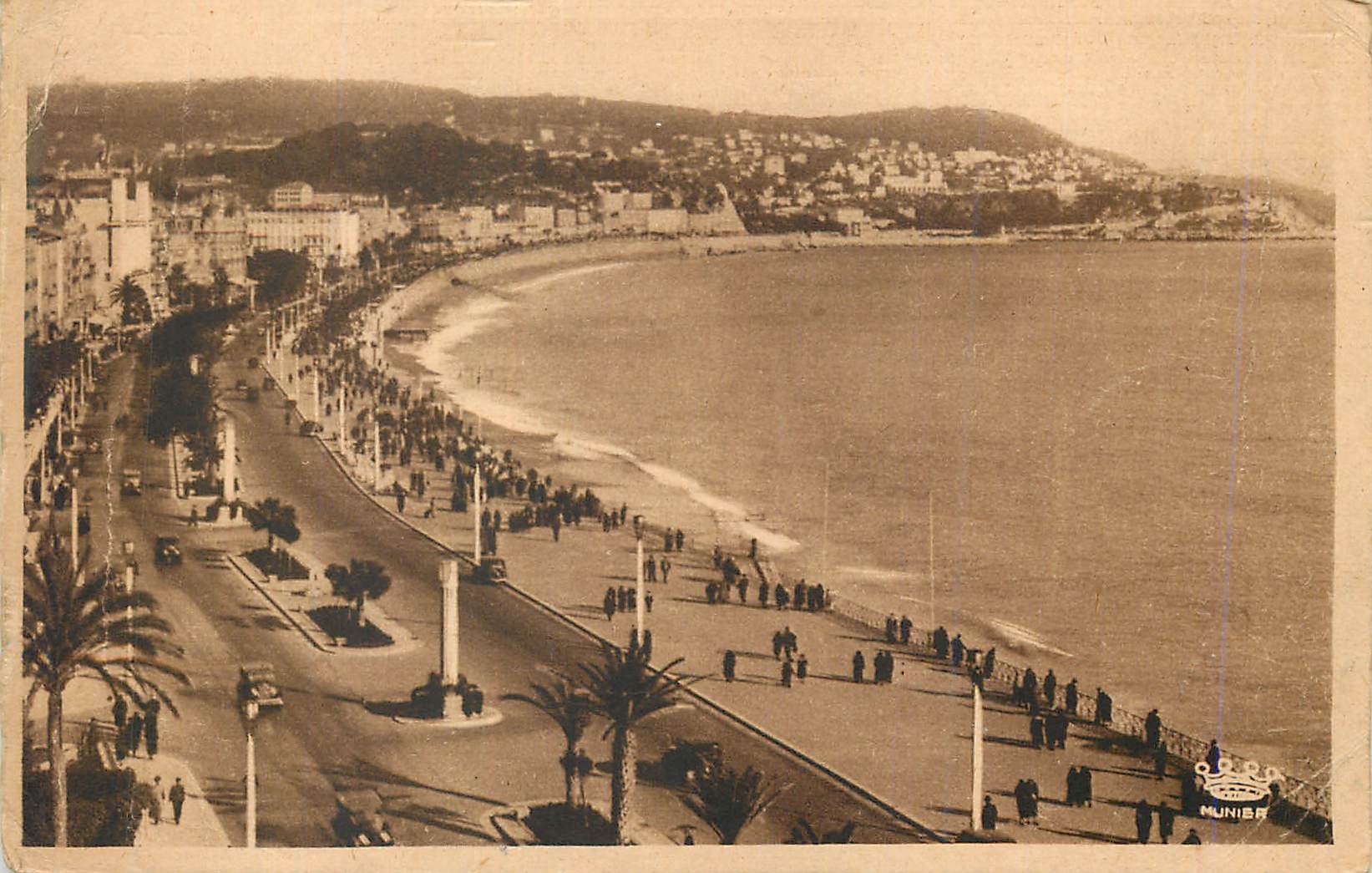 CPA Nice La Promenade des Anglais et le Mont Boron