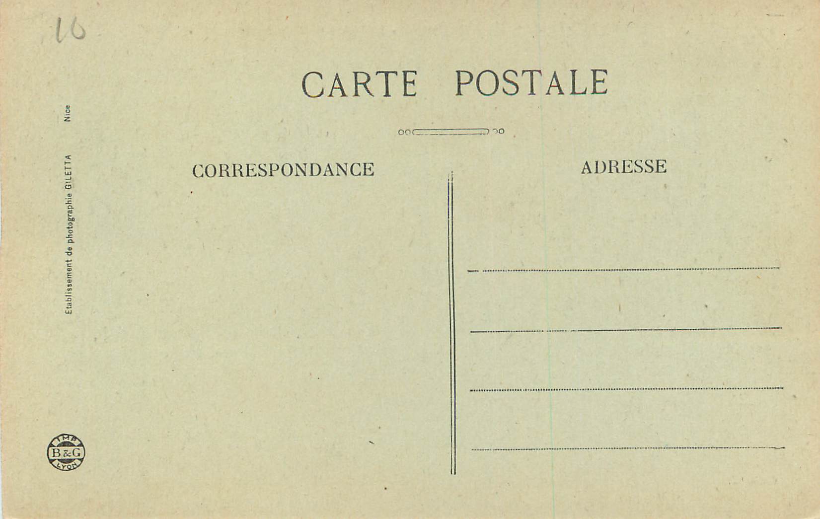 CPA Nice Vue Generale Prise du Mont Boron — Rückseite