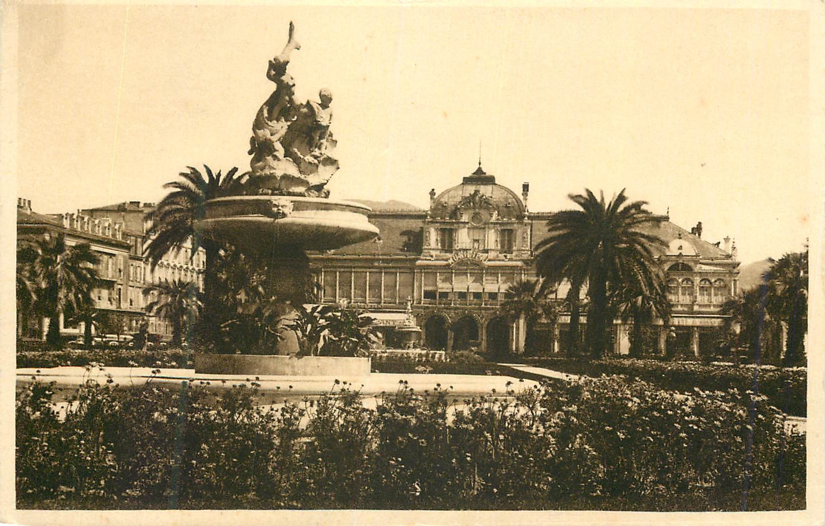 CPA Cote d'Azur Artistique Nice Le Casino Municipal et Les Jardins Albert Ier