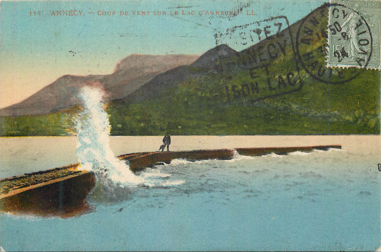 CPA Annecy Coup de Vent sur le Lac