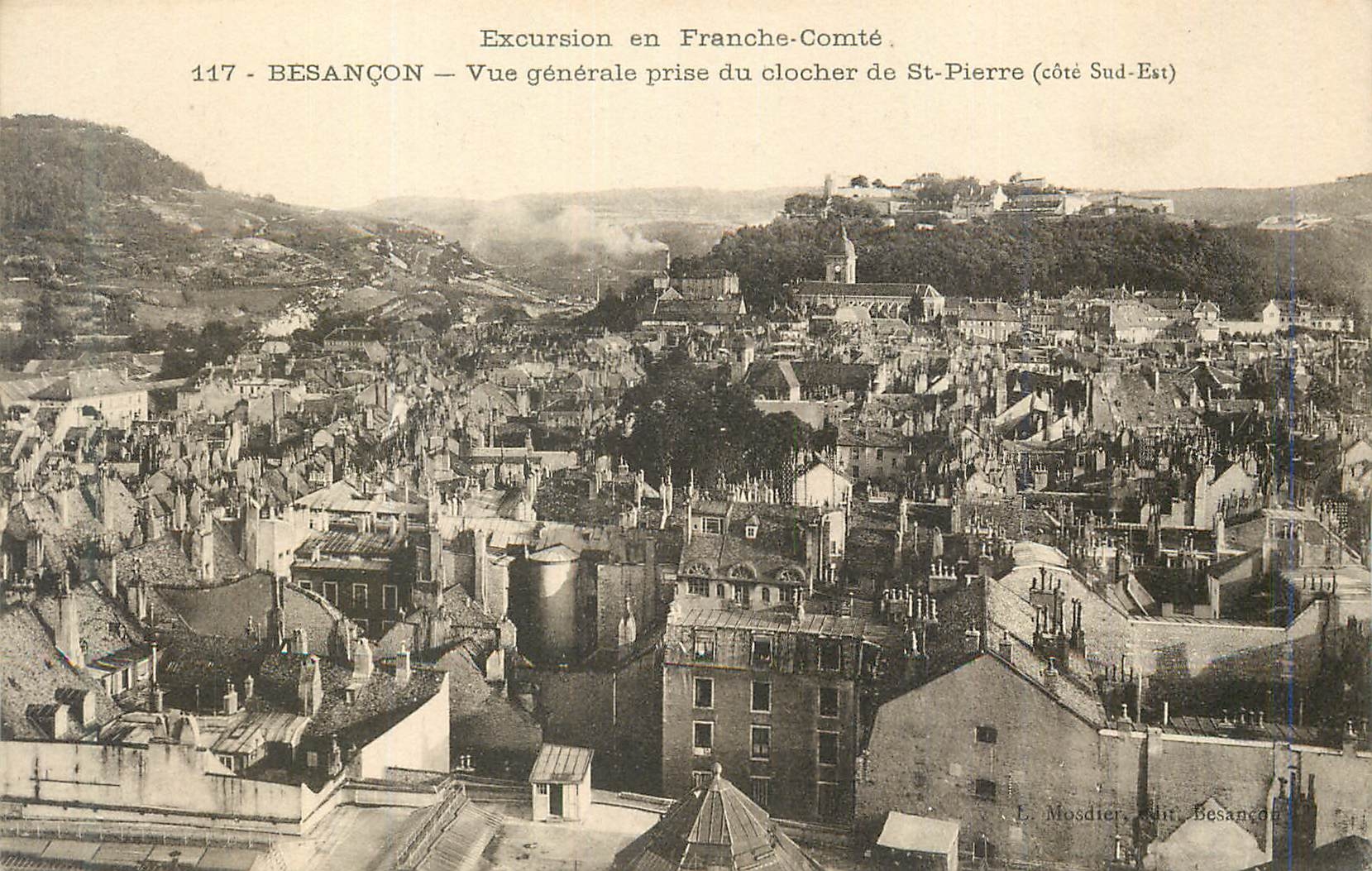 CPA Excursion en Franche-Compte Besancon Vue Generale Prise du Clocher de St Pierre