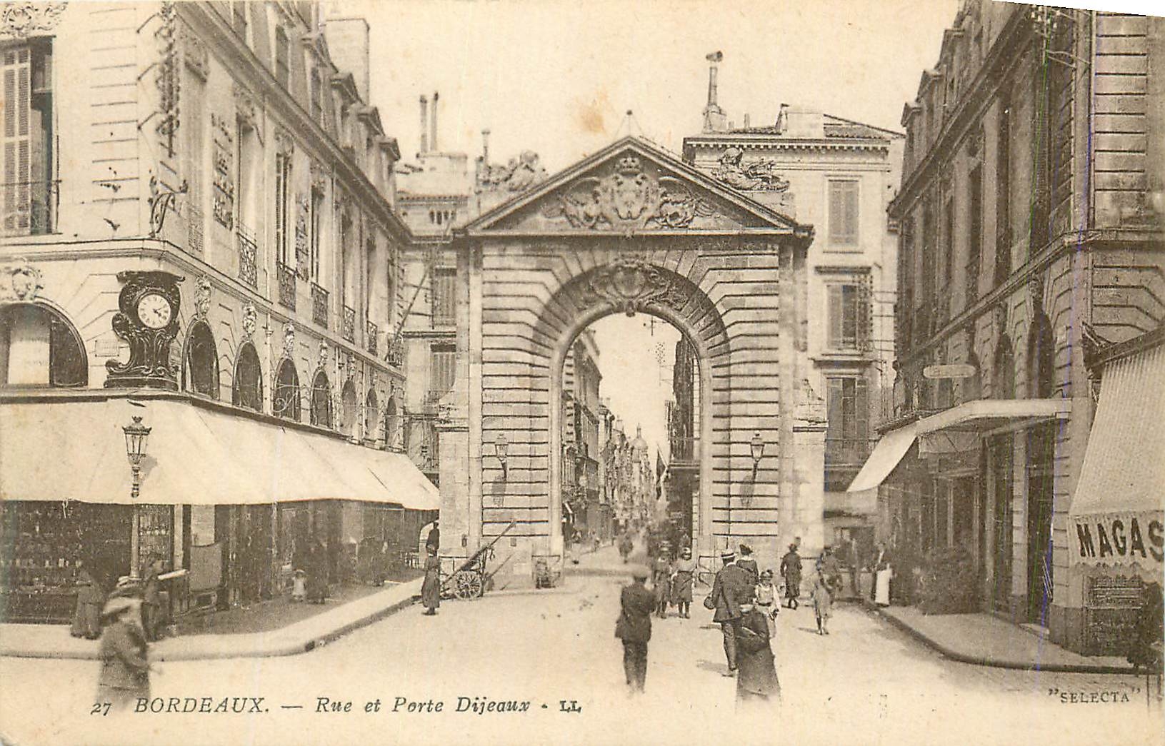 CPA Bordeaux Pue et Porte Dijeaux