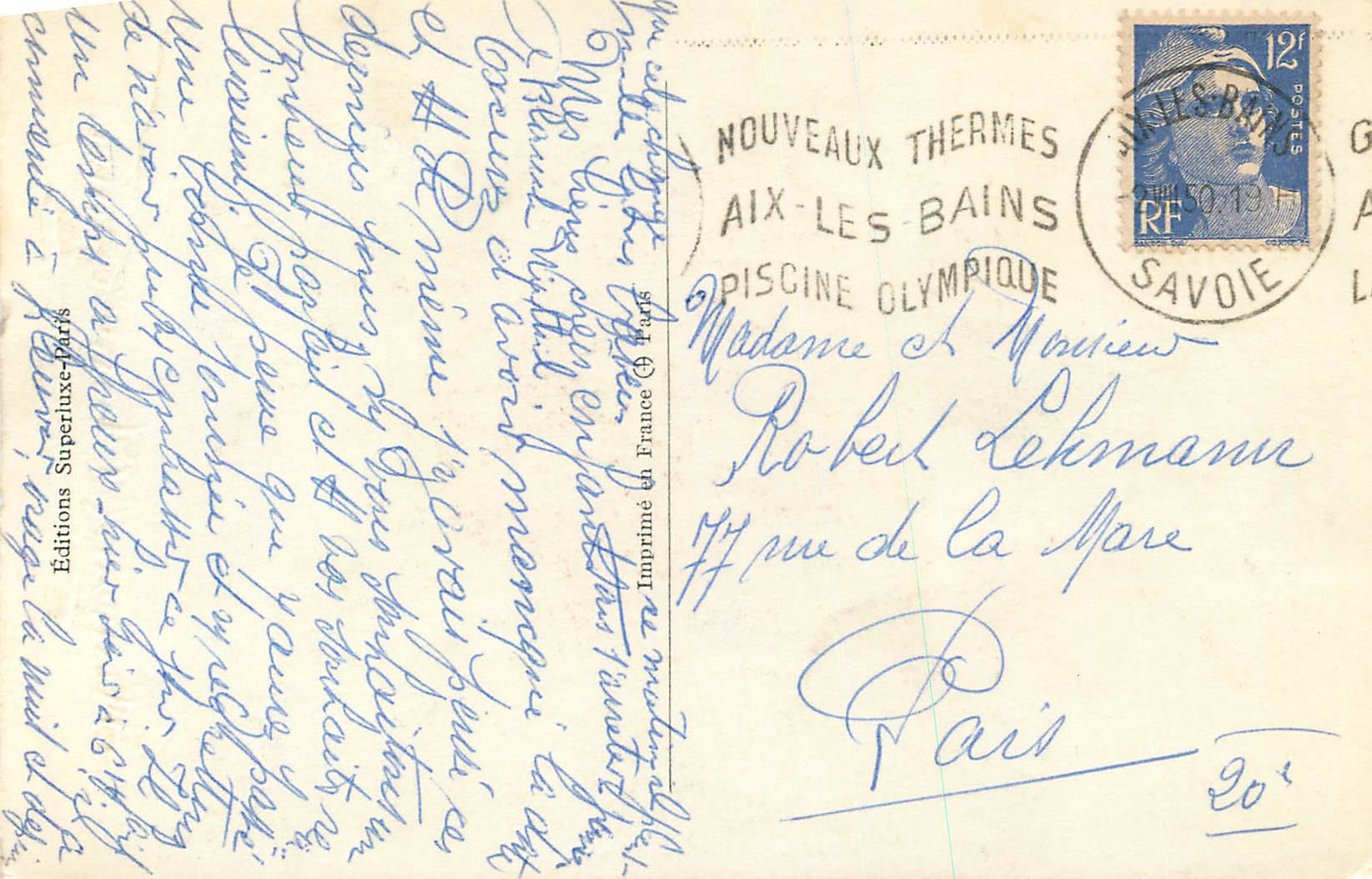 CPA Heureux Anniversaire — Verso