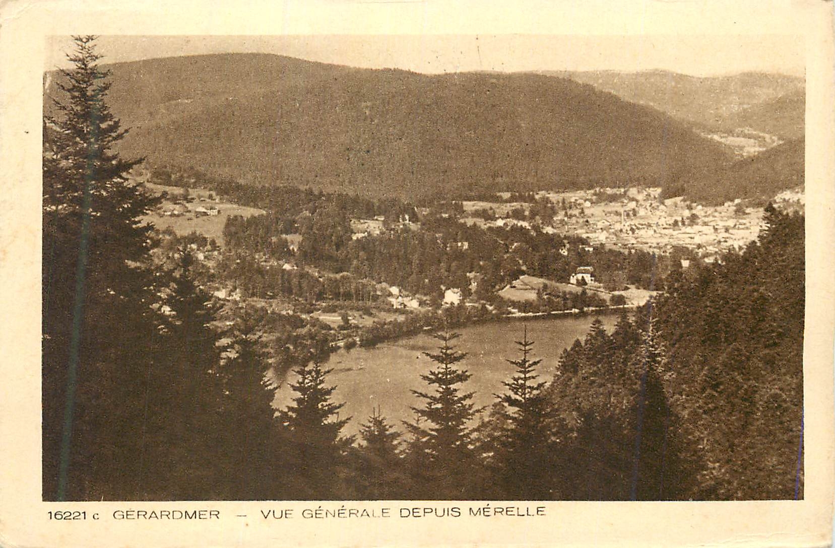 Gérardmer — Vue générale depuis Mérelle — Braun & Cie, Imp. Edit. Mulhouse-Dornach