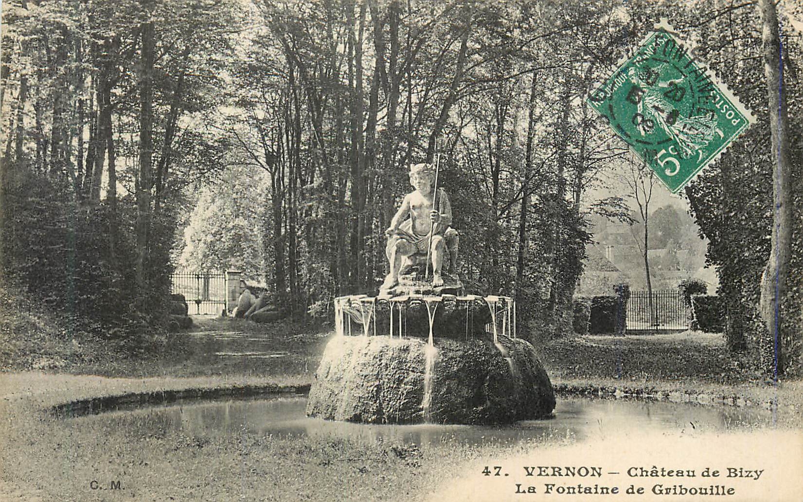 CPA Vernon Chateau de Bizy La Fontaine de Gribouille